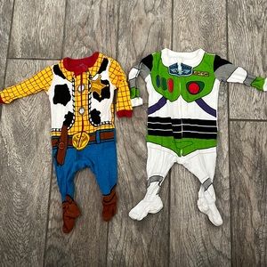 SET OF DISNEY BABY - TOY STORY FOOTED ONEPIECE/ 0-3M